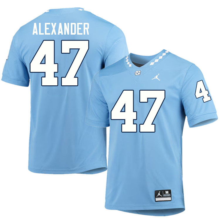#47 Austin Alexander North Carolina Tar Heels College Football Jersey Stitched-Carolina Blue #47 Austin Alexander North Carolina Tar Heels College Football Jersey Stitched-Carolina Blue